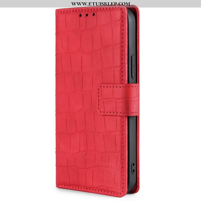 Etui Folio do OnePlus Nord 2T 5G Styl Skóry Krokodyla